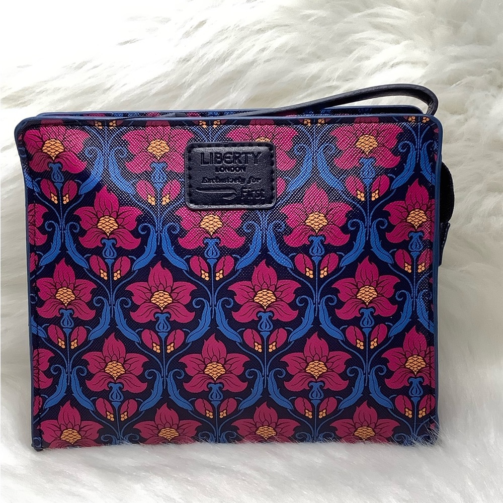 NWOT Liberty London Floral Print Coated Canvas Cluch